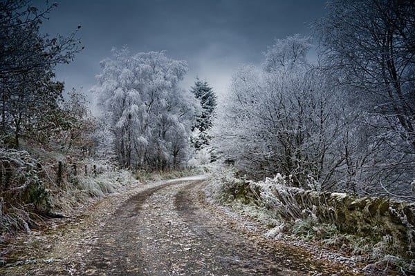 Frosty countryside