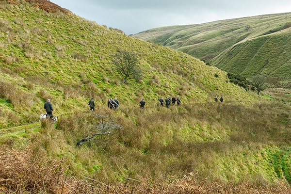 Shooters on landscape