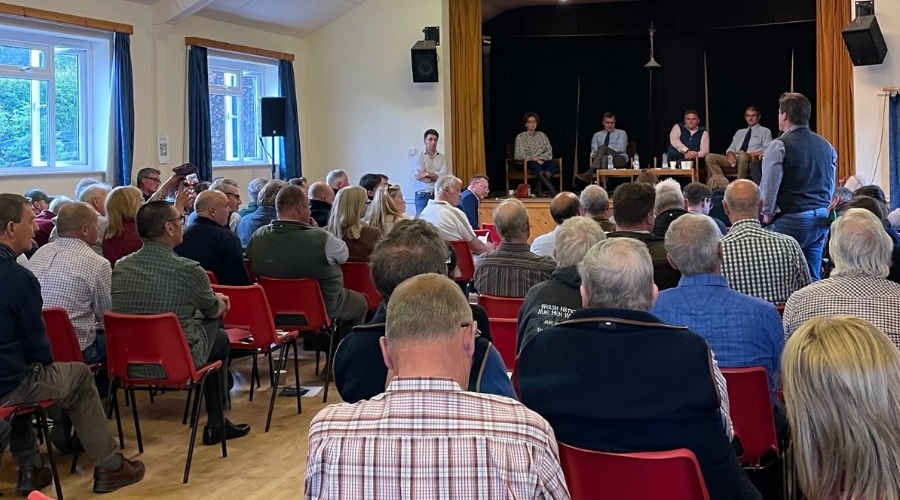Powys residents at the meeting
