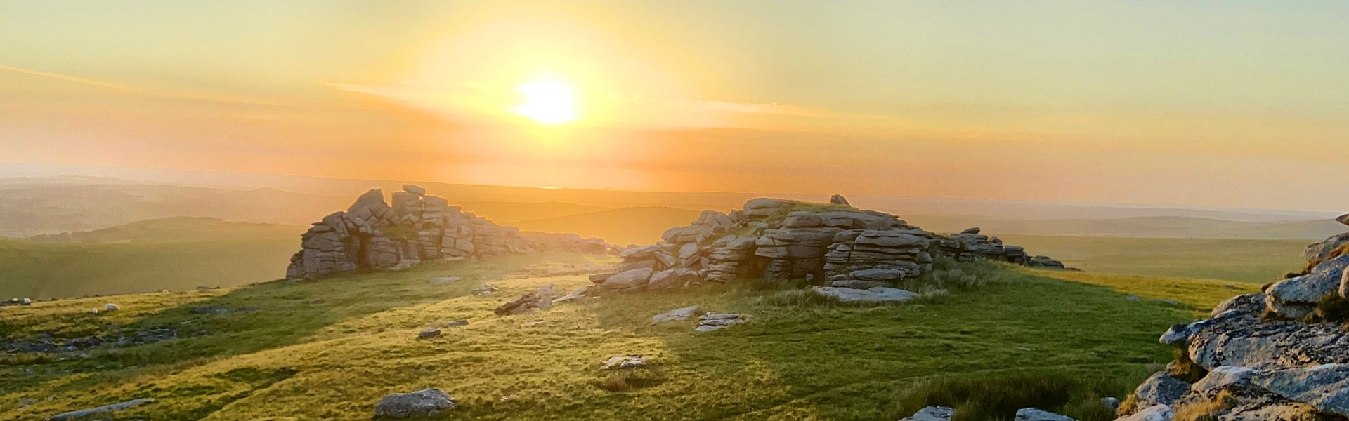 UK countryside in the mist