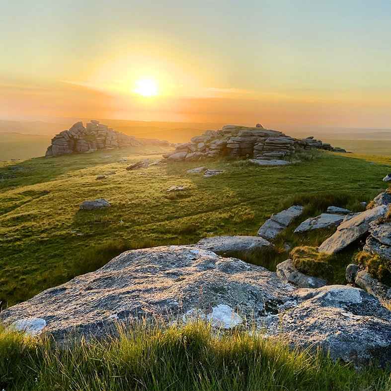 UK countryside in the mist