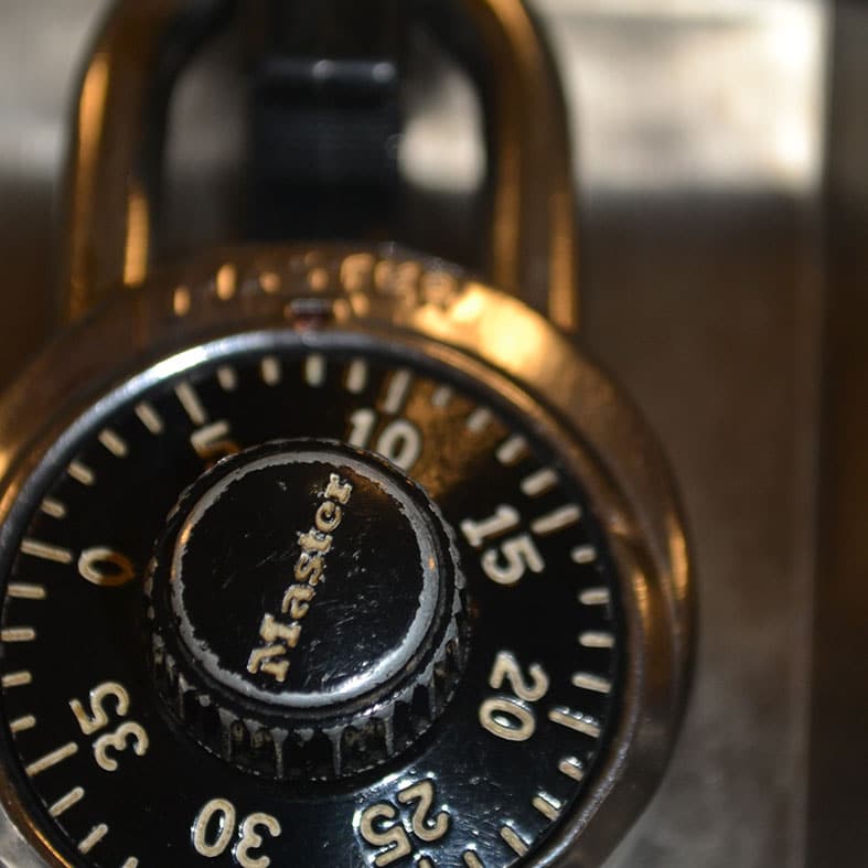 Locked cabinet