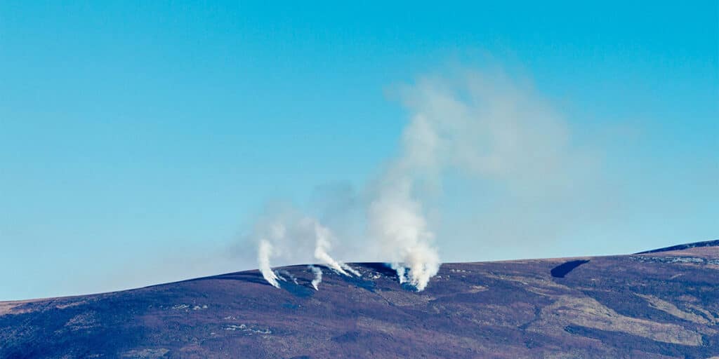 Burning in a countryside landscape