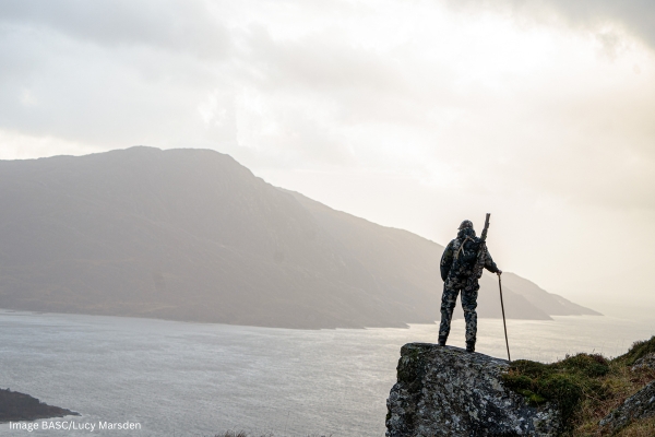 stalker on a rock