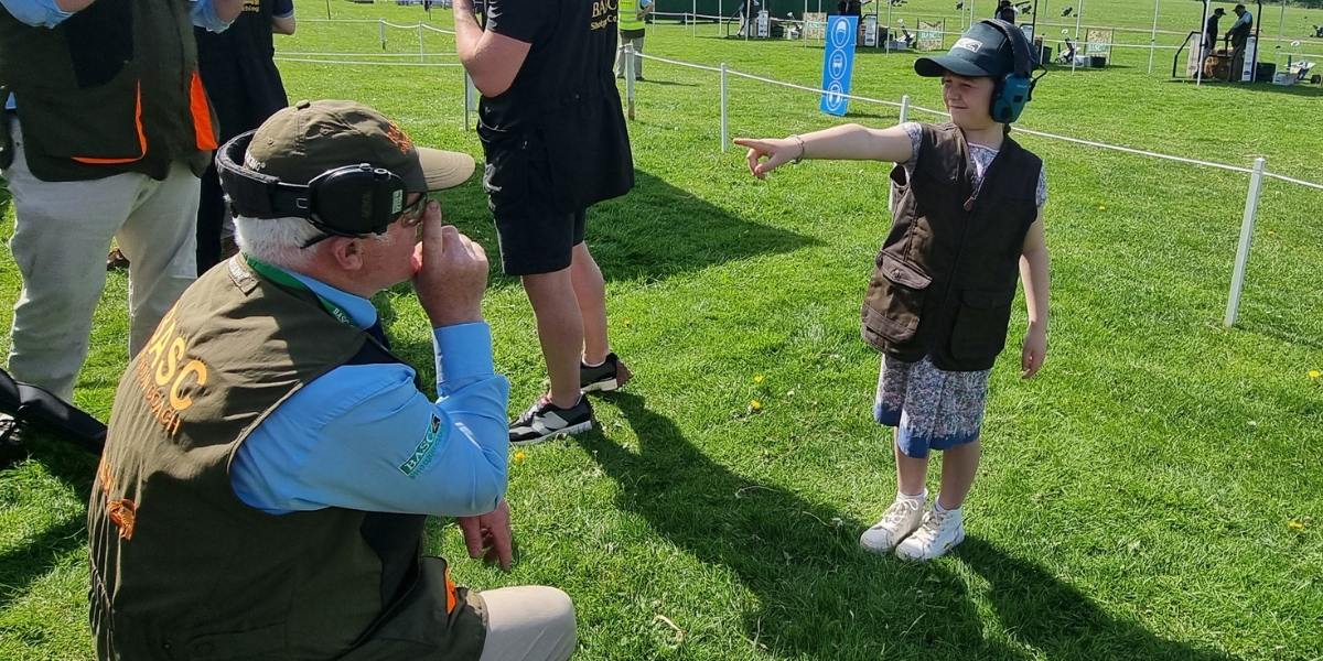 Child shooting lesson