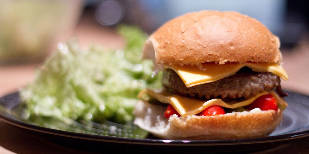 A venison burger