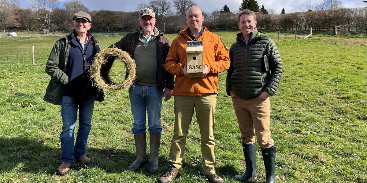 Cameron Thomes MP withe the BASB bird box