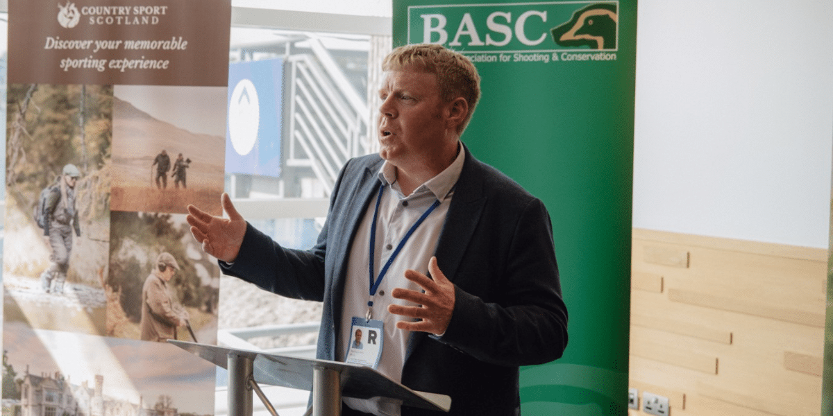 Tim Eagle MSP speaking at conference